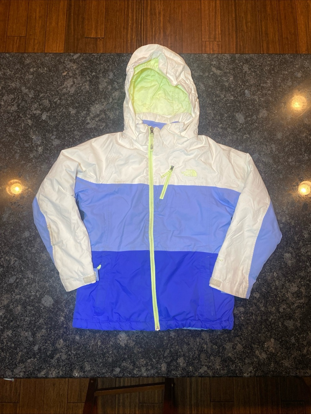 The North Face Hyvent Winter Jacket Girls M 10/12 Hooded Colorblock Ski